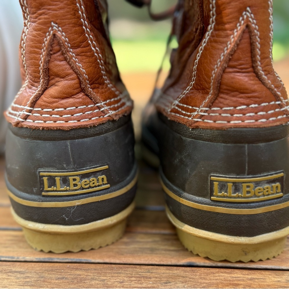 Women's L.L.Bean BROWN Winter Snow Boots Lace-Up Size 8 - Picture 6 of 7